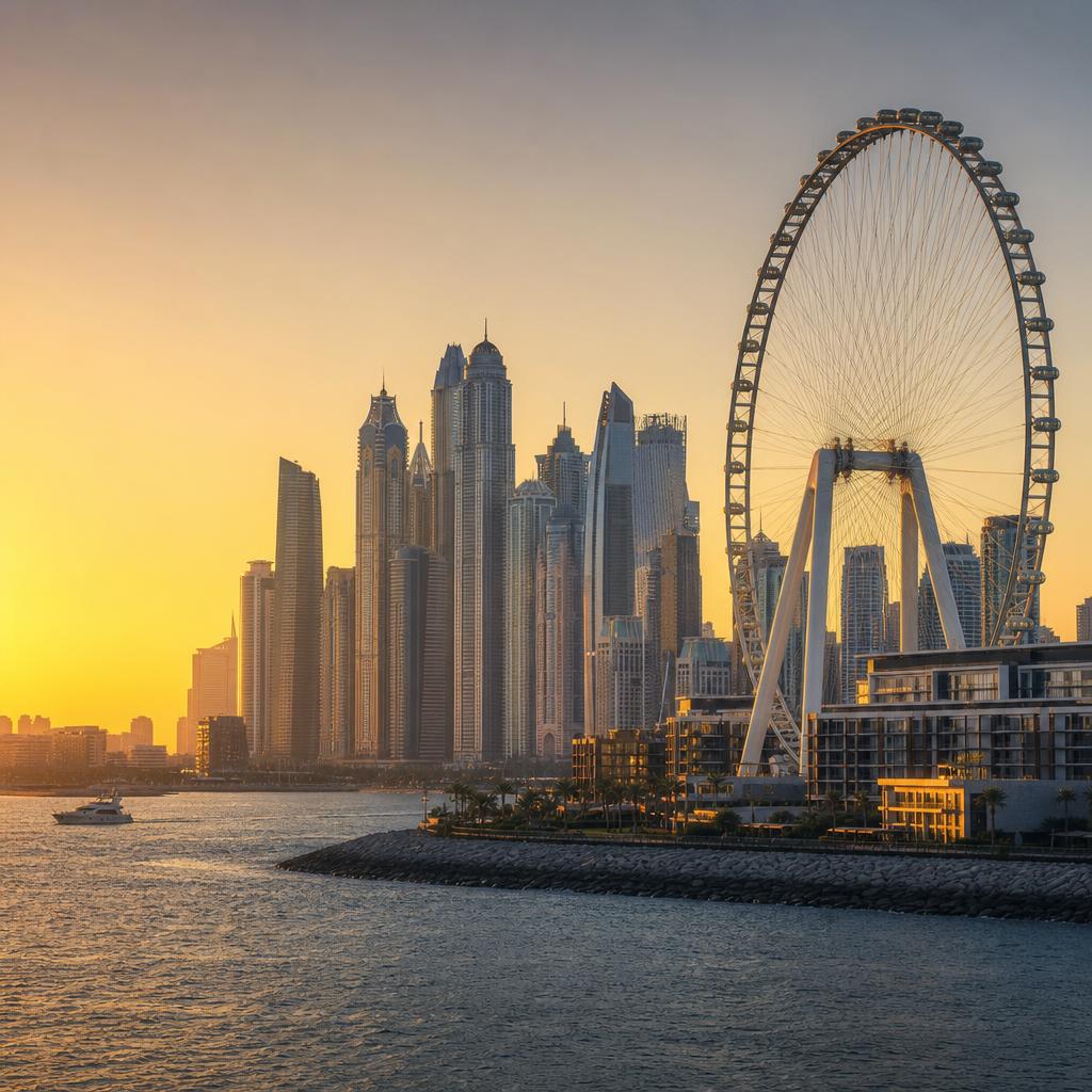 Dubai Marina skyline in the UAE