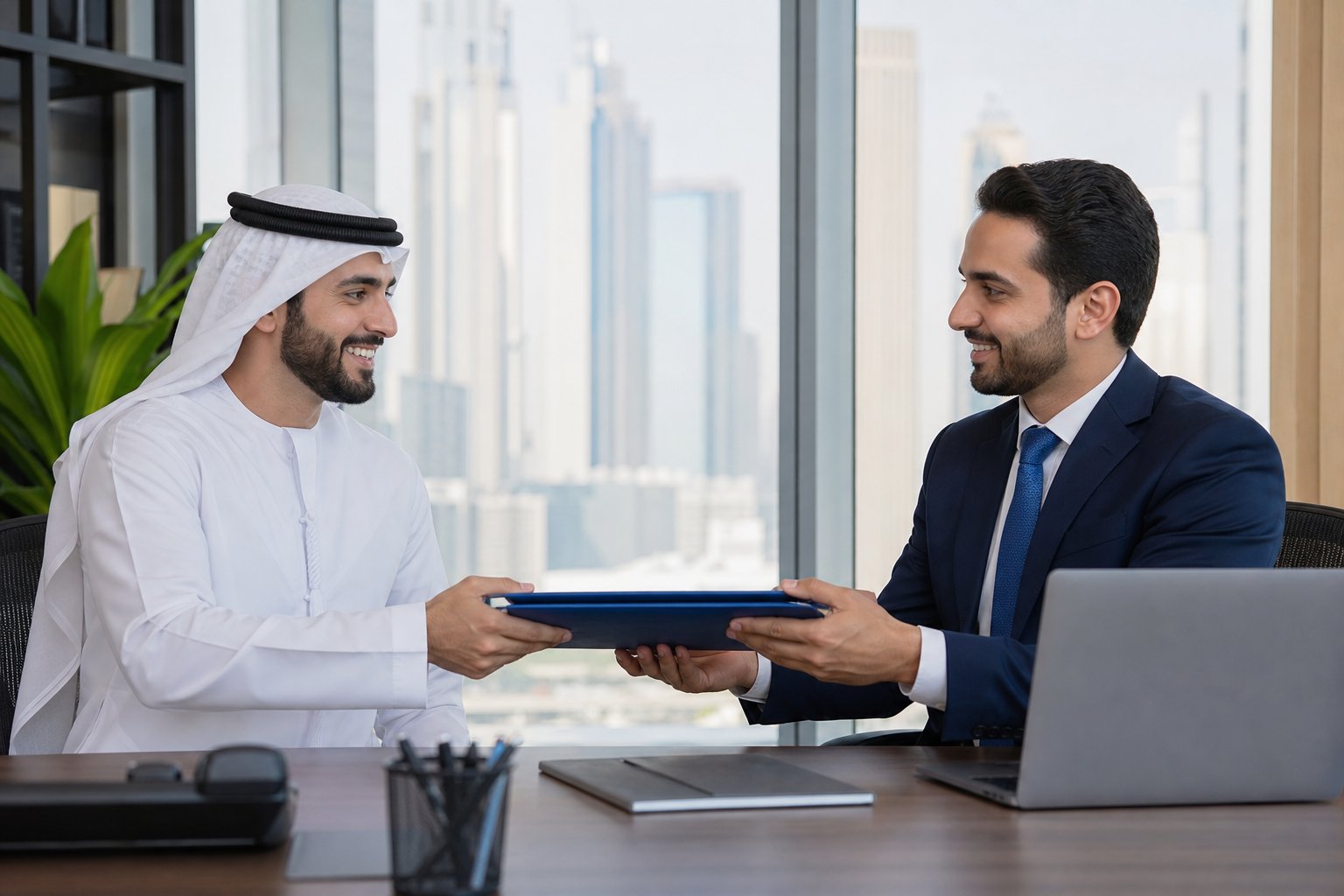 UAE trade licence consultation and document handover